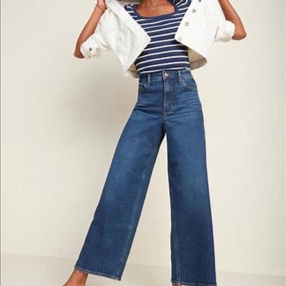 old navy high waisted wide leg jeans